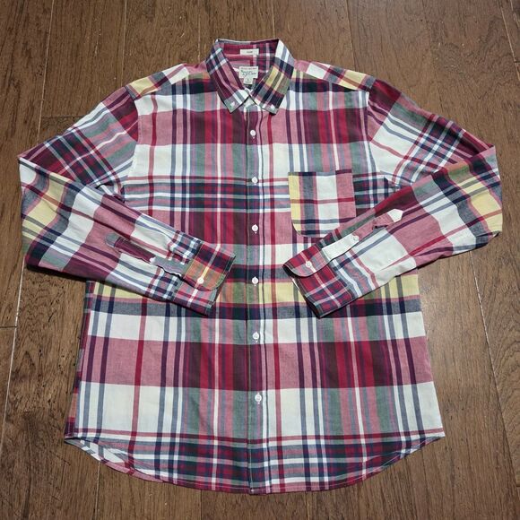 J.CREW Other - J. Crew Shirt Mens Large Multicolor Indian Madras Plaid Slim Fit Button Down
